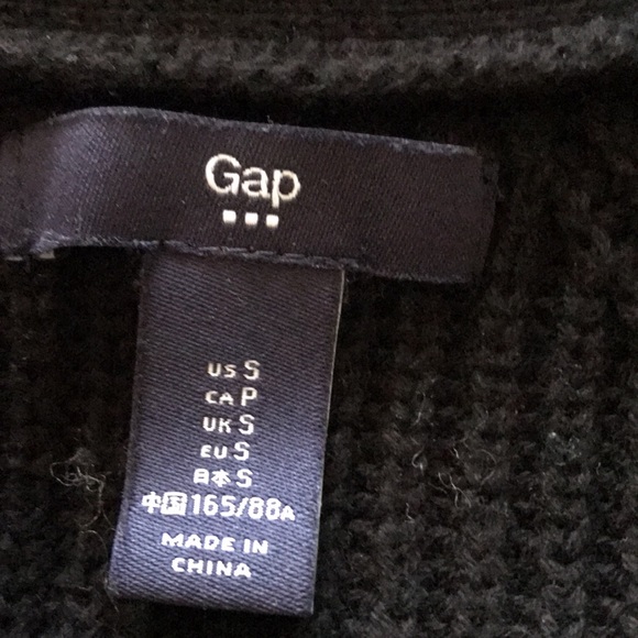 Gap black open front v neck sweater - Picture 2 of 7